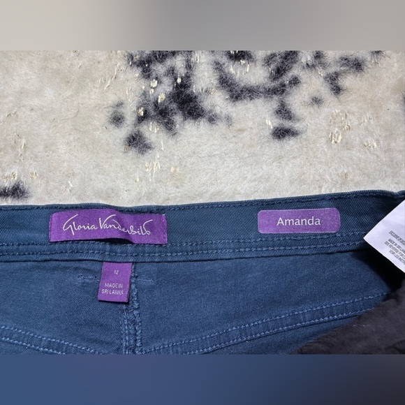 Gloria Vanderbilt Women’s Teal Amanda High Rise Denim Jeans Size 12 - Picture 6 of 10
